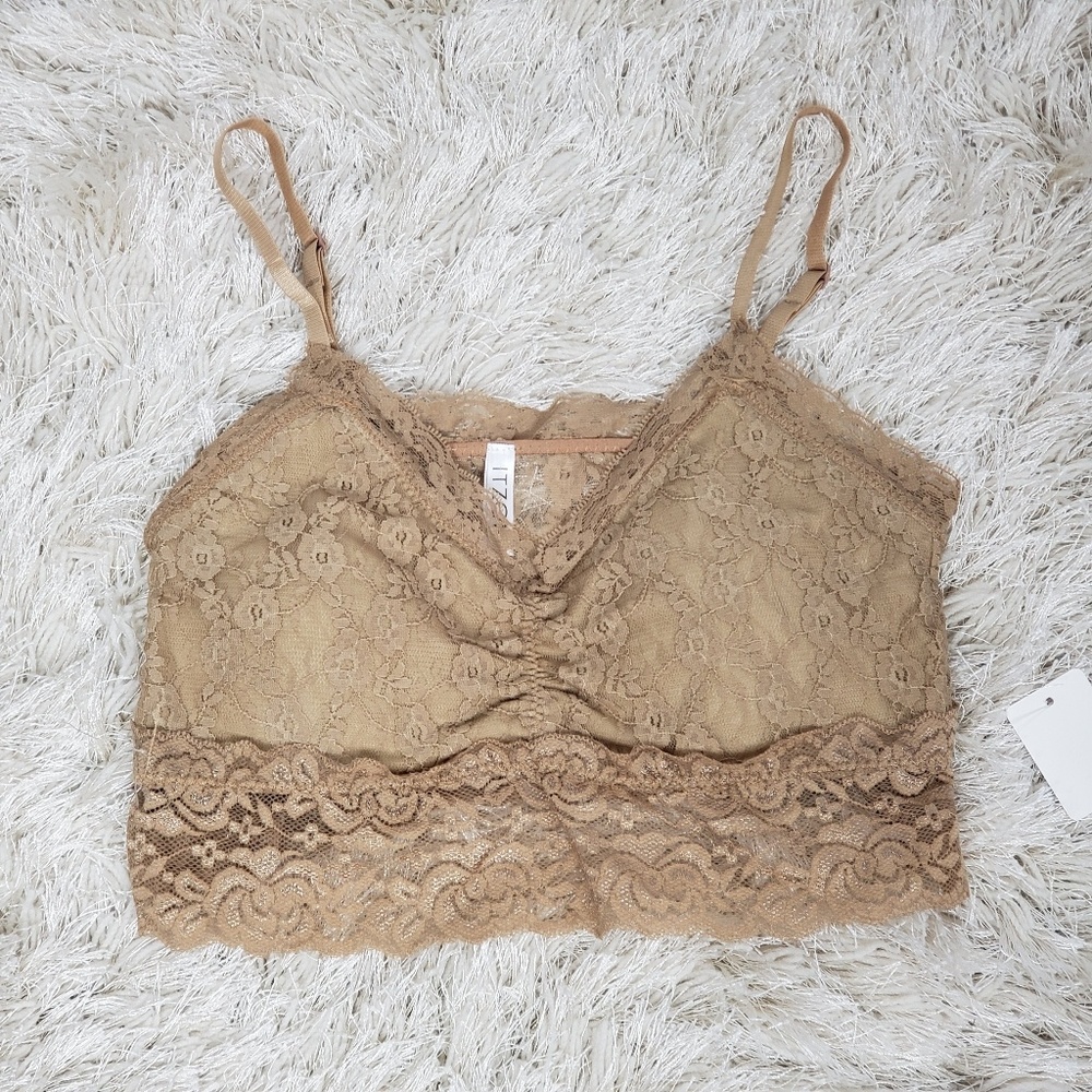 Women's Lace Coverage Wire-free Brallete Lace Bra